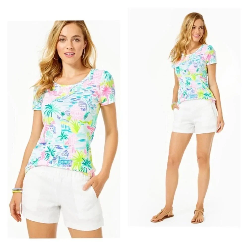 NWT Lilly Pulizter Halee Top Multi Private Island